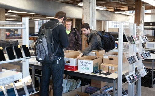 Shoppers at the Surplus Store